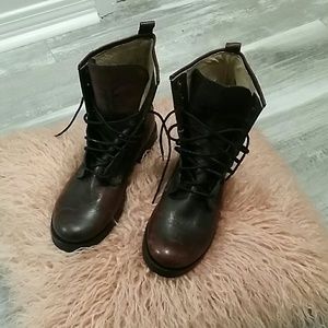 Frye Brown Leather Veronica Boots